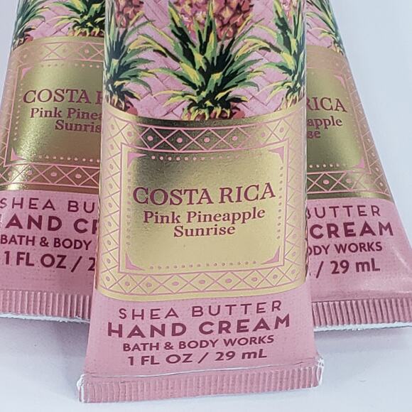 3 PINK PINEAPPLE SURPRISE Hand Cream Bath & Body Works Travel Size Costa Rica - Picture 3 of 6